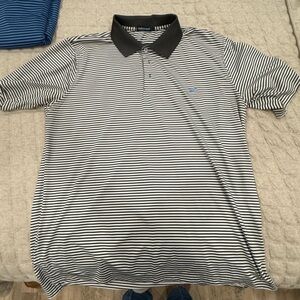 Southern Marsh Black and White Striped Polo